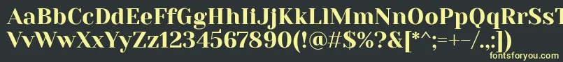 フォントYesevaOne – 黒い背景に黄色の文字