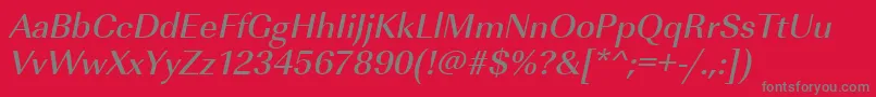 UrwimperialtmedOblique Font – Gray Fonts on Red Background