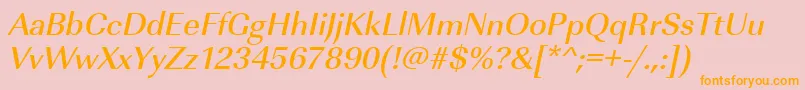 UrwimperialtmedOblique Font – Orange Fonts on Pink Background