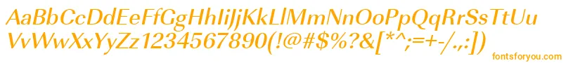 UrwimperialtmedOblique Font – Orange Fonts on White Background