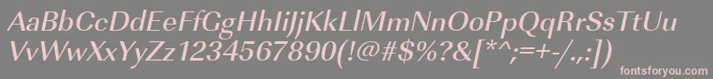 UrwimperialtmedOblique Font – Pink Fonts on Gray Background
