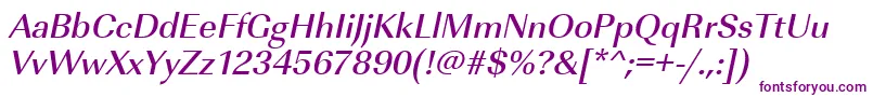 UrwimperialtmedOblique Font – Purple Fonts on White Background