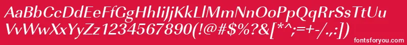 UrwimperialtmedOblique Font – White Fonts on Red Background