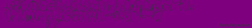 HandRegular Font – Black Fonts on Purple Background