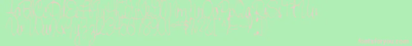 HandRegular Font – Pink Fonts on Green Background