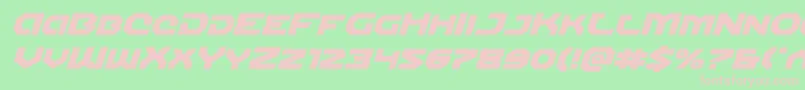 Gunnerstormexpandital Font – Pink Fonts on Green Background