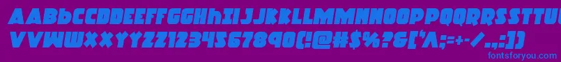 Racketsquadsemital Font – Blue Fonts on Purple Background