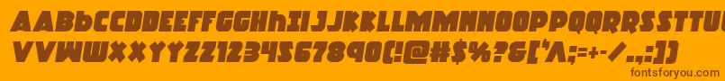 Racketsquadsemital Font – Brown Fonts on Orange Background