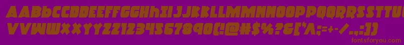 Racketsquadsemital Font – Brown Fonts on Purple Background