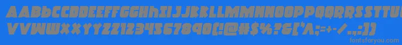 Racketsquadsemital Font – Gray Fonts on Blue Background