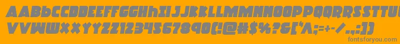 Racketsquadsemital Font – Gray Fonts on Orange Background