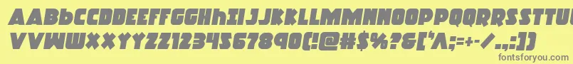 Racketsquadsemital Font – Gray Fonts on Yellow Background