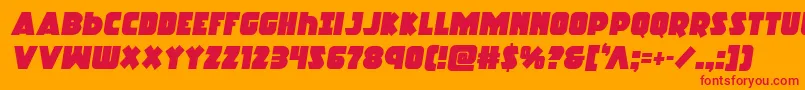 Racketsquadsemital Font – Red Fonts on Orange Background