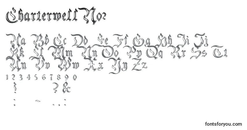 A fonte CharterwellNo2 – alfabeto, números, caracteres especiais