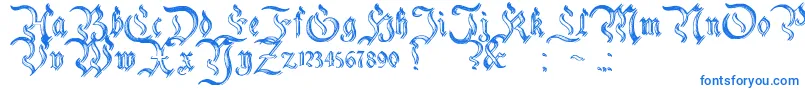 Czcionka CharterwellNo2 – niebieskie czcionki na białym tle
