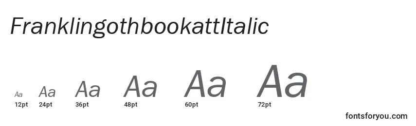 Размеры шрифта FranklingothbookattItalic