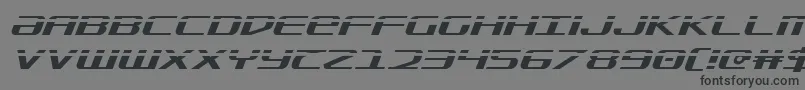 フォントSdfLaserItalic – 黒い文字の灰色の背景