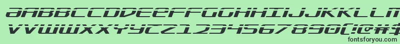 SdfLaserItalic Font – Black Fonts on Green Background