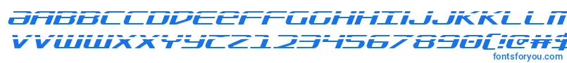 フォントSdfLaserItalic – 青いフォント