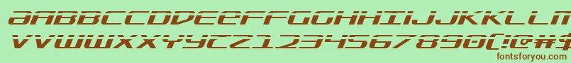 SdfLaserItalic Font – Brown Fonts on Green Background