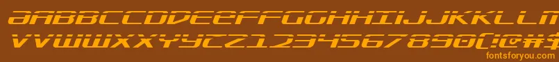 SdfLaserItalic Font – Orange Fonts on Brown Background