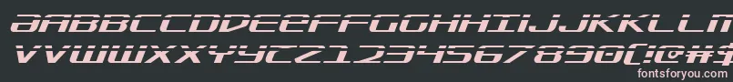 SdfLaserItalic Font – Pink Fonts on Black Background