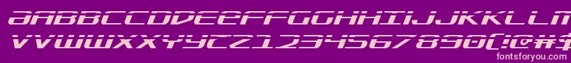 SdfLaserItalic Font – Pink Fonts on Purple Background