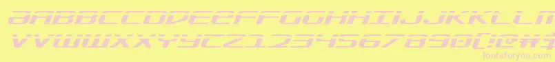 SdfLaserItalic Font – Pink Fonts on Yellow Background