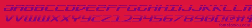 SdfLaserItalic Font – Purple Fonts on Red Background