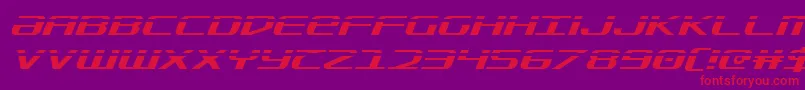 SdfLaserItalic Font – Red Fonts on Purple Background