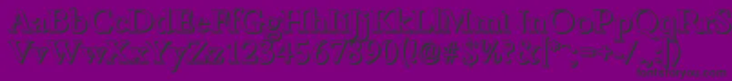 BambergshadowMediumRegular-fontti – mustat fontit violetilla taustalla