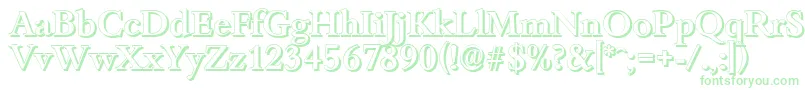 BambergshadowMediumRegular Font – Green Fonts on White Background