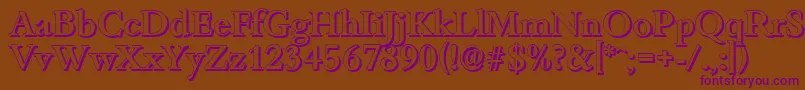 Шрифт BambergshadowMediumRegular – фиолетовые шрифты на коричневом фоне