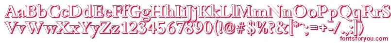 BambergshadowMediumRegular Font – Red Fonts on White Background