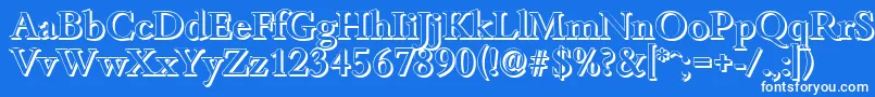 BambergshadowMediumRegular Font – White Fonts on Blue Background