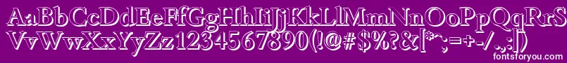 BambergshadowMediumRegular Font – White Fonts on Purple Background