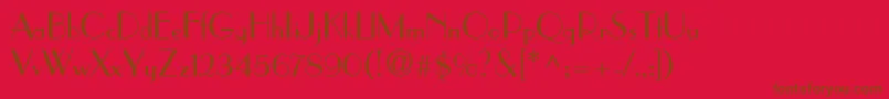 ParisianRegularDb Font – Brown Fonts on Red Background