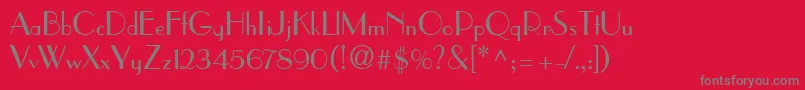 ParisianRegularDb Font – Gray Fonts on Red Background