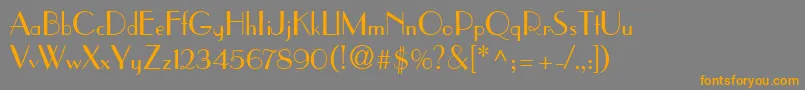 Подробнее о шрифте ParisianRegularDb Шрифт ParisianRegularDb – оранжевые шрифты на сером фоне