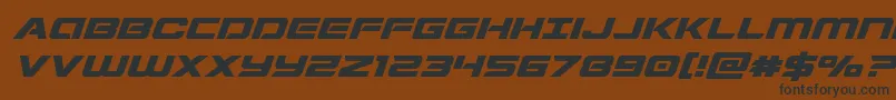 Stardusterexpandital Font – Black Fonts on Brown Background