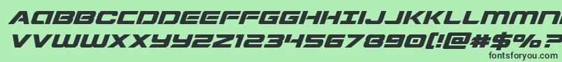Stardusterexpandital Font – Black Fonts on Green Background