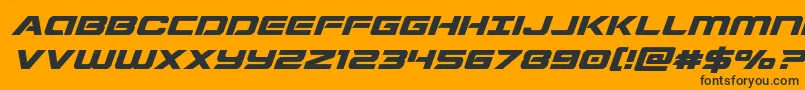 Stardusterexpandital Font – Black Fonts on Orange Background