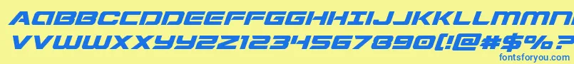 Stardusterexpandital Font – Blue Fonts on Yellow Background