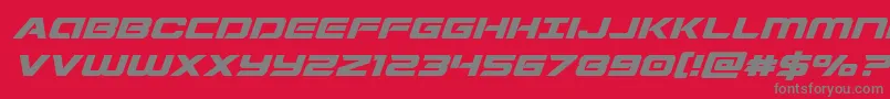 Stardusterexpandital Font – Gray Fonts on Red Background