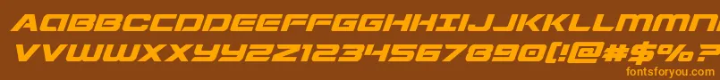 Stardusterexpandital Font – Orange Fonts on Brown Background