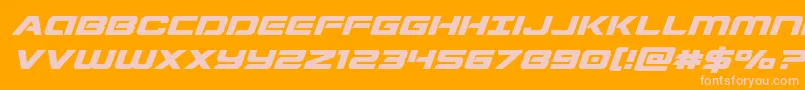 Stardusterexpandital Font – Pink Fonts on Orange Background