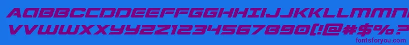 Stardusterexpandital Font – Purple Fonts on Blue Background