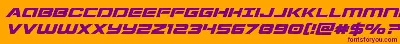 Stardusterexpandital Font – Purple Fonts on Orange Background