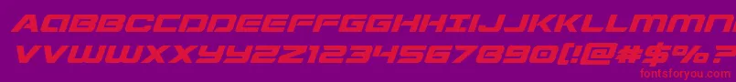 Stardusterexpandital Font – Red Fonts on Purple Background