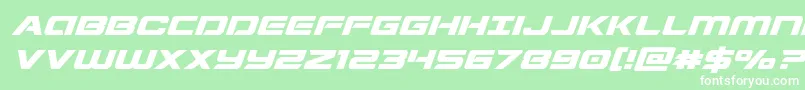 Stardusterexpandital Font – White Fonts on Green Background
